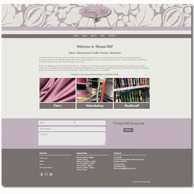 Online store for a fabric shop - created by Matlock Web Design, Derbyshire | 07901 870345